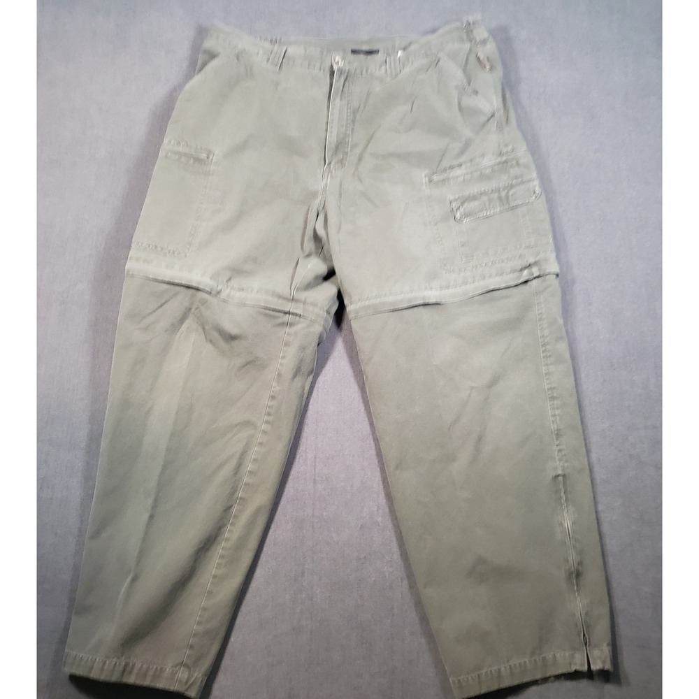 Guide Series Convertible Cargo Pants Mens 42x32 Olive Green Zip Off Hiking